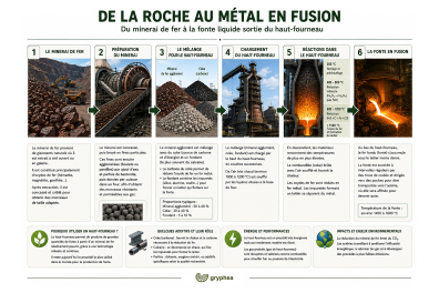 La fabrication de la fonte dans un haut-fourneau